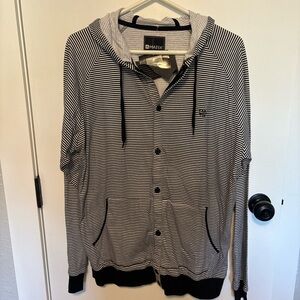 Matix Black and White Striped Top